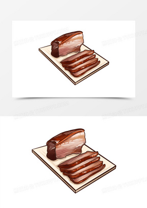腊肉怎么画水彩笔图片