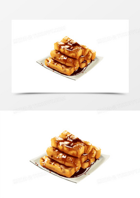 手绘插画糍粑免抠素材