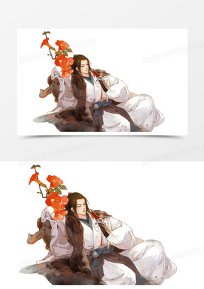 古风立绘睡觉男子帅哥