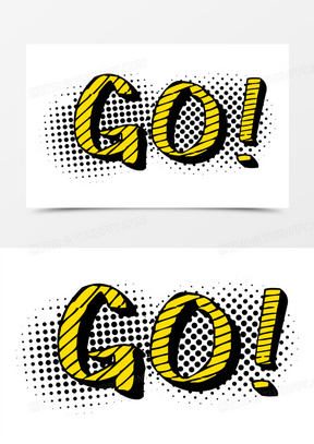 go英文免抠艺术字