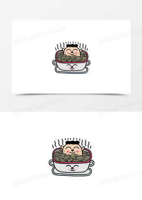 20元宵习俗吃汤圆大碗手绘卡通元素90趴在大碗上看着饺子开心的女孩