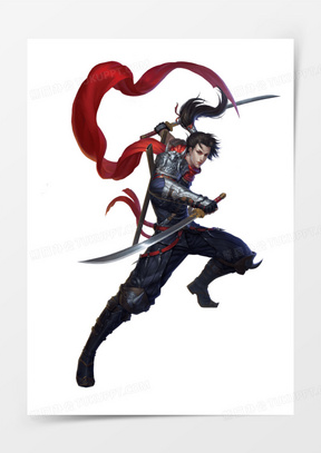 古风奇幻双刀侠客