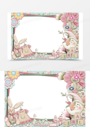 可爱公主风装饰边框