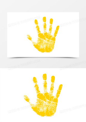 矢量手绘巴掌印装饰素材