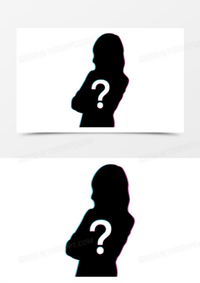 嘉宾剪影装饰素材2312手绘黑衣人侦探服装剪影装饰素材1390卡通手绘