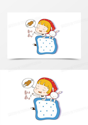 包素材181卡通手绘小狐狸流口水免抠素材461男生睡觉流口水表情头像