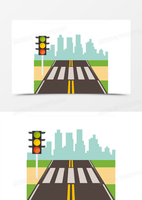 斑马线图片卡通图片高清_斑马线图片简笔画彩色绘图_熊猫办公