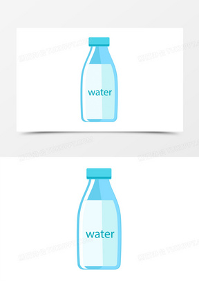 手绘卡通一瓶水素材