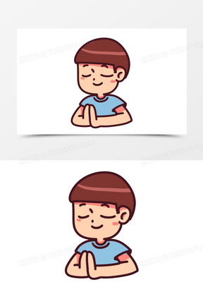 手绘卡通平静淡定表情包素材