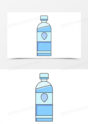 mbe风格矢量图矿泉水素材