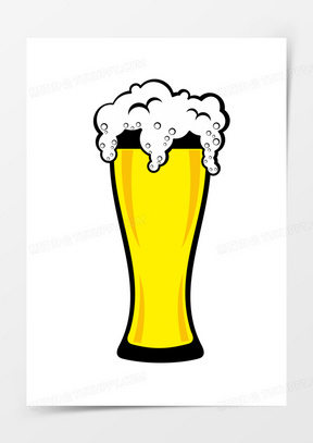 卡通一杯啤酒