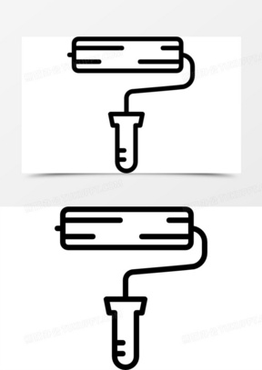 油漆滚筒图标