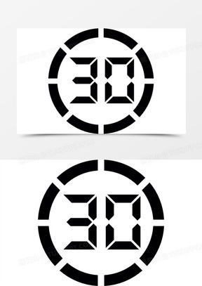 数字显示30 图标