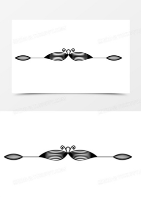 小胡子花纹装饰分割线