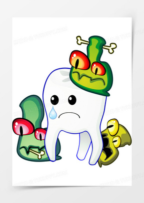 牙齿图片大全图卡通可爱下载_熊猫办公