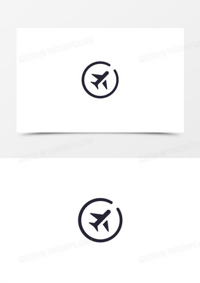 手绘飞机圆形透明