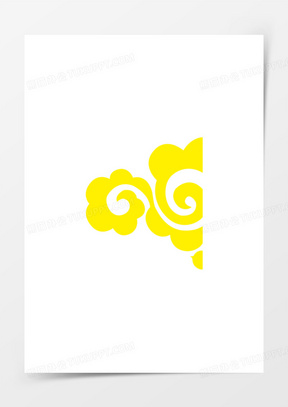 黄色旋转图案端午