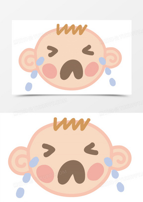 小男孩放声大哭