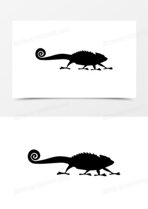 变色龙图片涂色大全简单漂亮