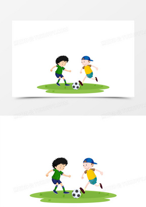 踢球卡通图片大全可爱_踢足球矢量图素材下载_熊猫办公