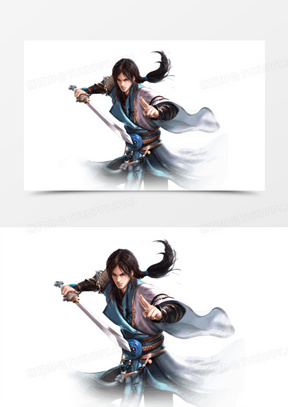 武侠玄幻黑衣侠客150中国古风水墨武侠素材00战斗武侠古风人物110古风