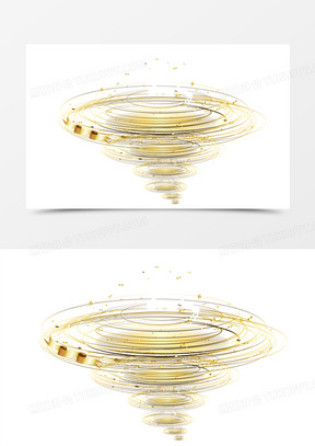 矢量简洁金色龙卷风效果