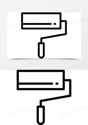 油漆滚筒图标
