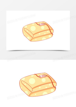 卡通手绘取暖电热毯元素