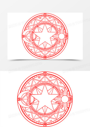 红色六芒星魔法阵