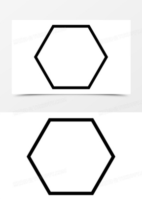 六边形几何外形廓图标