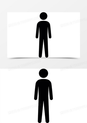 高大的人体轮廓图标