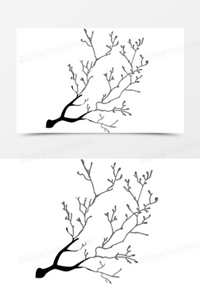 植物装饰画20素描梦幻 树枝 植物藤蔓91手绘无框画无框画素描 植物