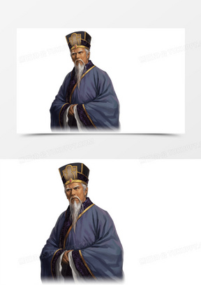 严肃老大臣古风手绘