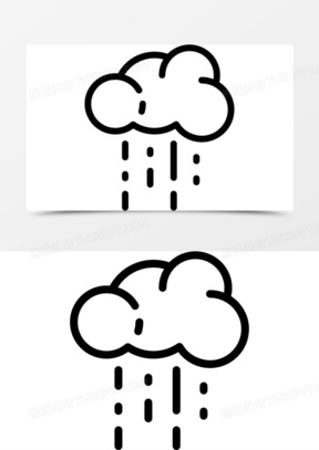 雷阵雨的标志怎么画图片