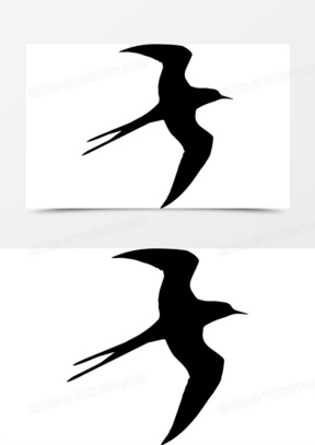 燕子飞的剪影图标