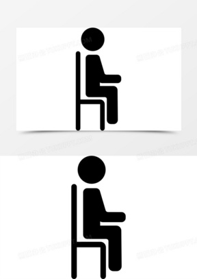 坐在椅子上图标