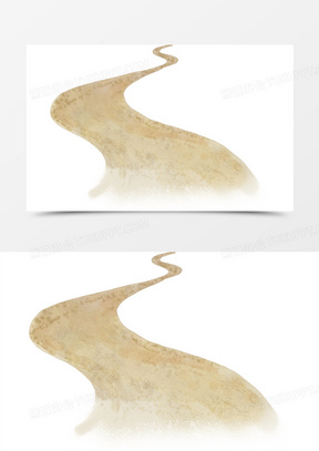 手绘道路图片素材