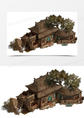 房子古风图片素材