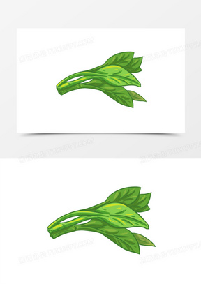 手绘空心菜免抠元素