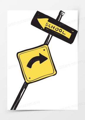 路标指示牌素材图片高清无水印