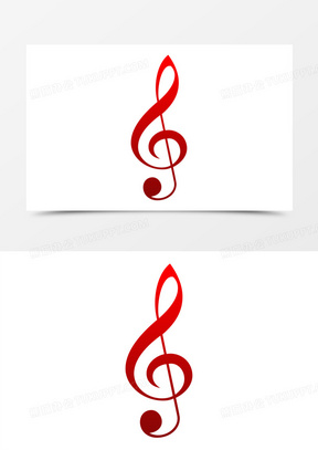 160高音谱号手绘卡通矢量装饰素材50高音谱号装饰元素310卡通彩色高音