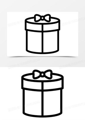 创意合成黑色的简笔画风格蛋糕