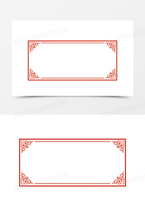 中国风横版边框免抠素材