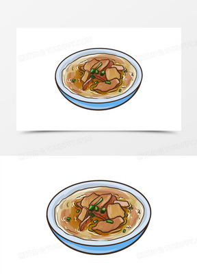 手绘羊肉汤免抠元素