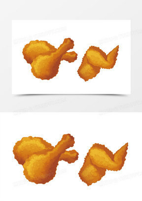 鸡翅卡通图片素材