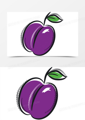 紫色水果简笔画图片