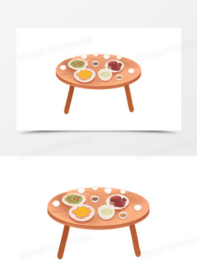 聚餐卡通图片素材