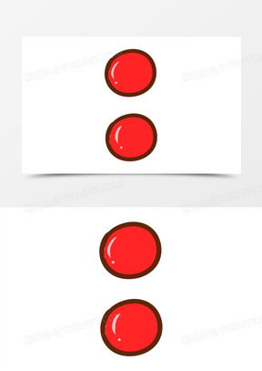 卡通手绘冒号元素