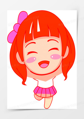 创意合成效果开心的笑起来的小女孩