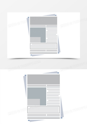 手绘简约报纸排版素材